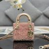 ❤️❤️ Lady Dior's ultra mini embroidered beads, lined with sheep tendons, highlight the minimalist aesthetic of the Lady Dior collection, embodying Dior's profound insight into elegance and beauty