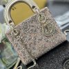 i1720170015_2884_4 ❤️❤️ Lady Dior's three grid embroidered bead diamond gold, with lamb tendon inside, is carefully crafted with 27 different sizes of bead diamonds
