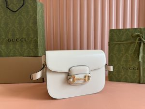 1955 Horsebit Bag！ Classic horseneck buckle+Monogram+brown hook edge design