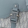 This small saddle messenger bag features a flip design, exquisite and stylish. Crafted with deep grey Oblique printed fabric