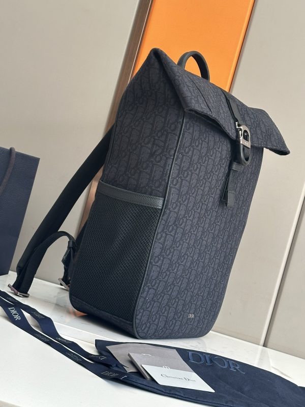 This top of the line original Dior 8-roll top backpack is a new addition to the Spring 2025 men's clothing collection
